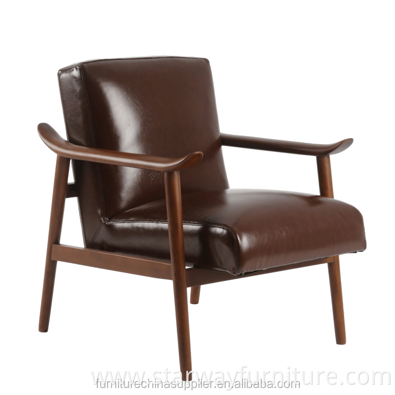 High quality living room furniture Leather armed chair single lounge Sofa chair wholesale